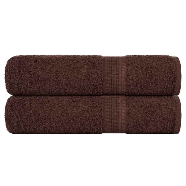 vidaXL Handdukar, 2 st, Bruna, 50x100 cm, 100% Bomull