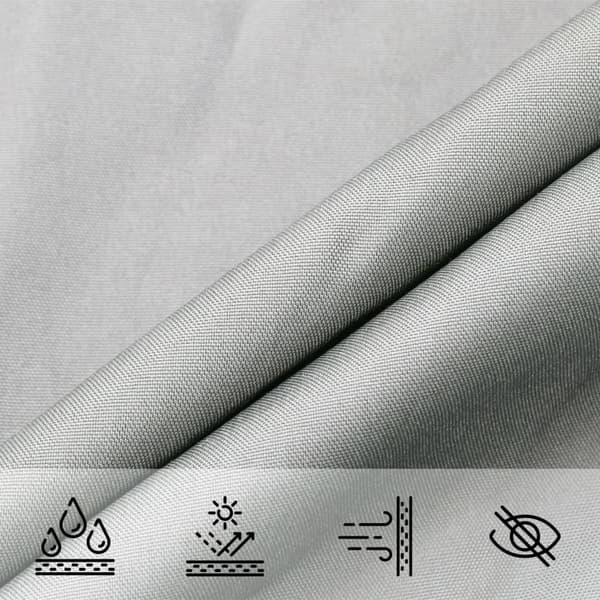 vidaXL skyggesejl lysegrå 4x5x5 m 100% polyester