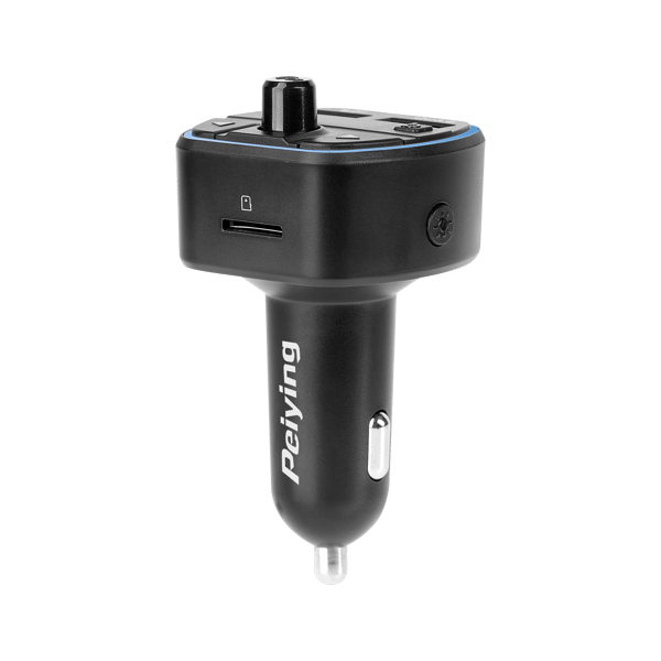 Bluetooth 5.0 sändare snabb laddare 2xUSB LED 12-24V Micro SD MP3