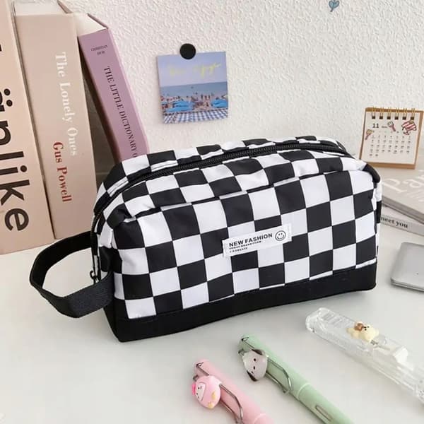 Skolerygsæk Ungdoms Satchel Multi-rums penalhus USB mavetaske