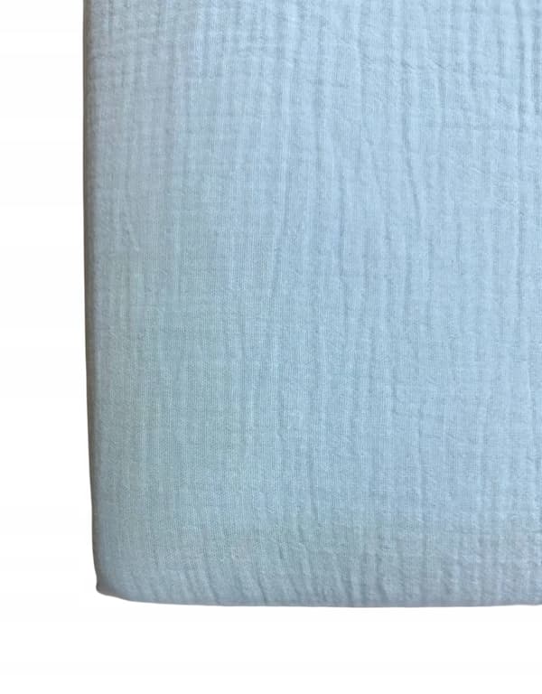 Fästlakan med elastik för gondol 90x50 cm muslin blå