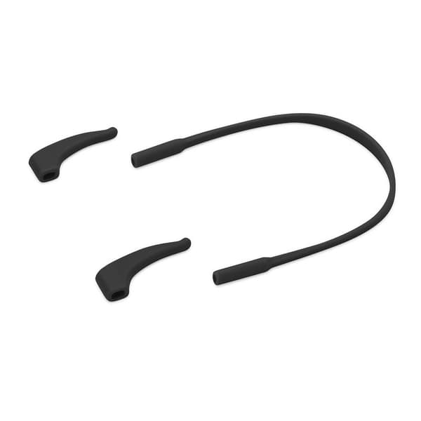 Fleksible, ovale børnebrillestel med klare linser + Sunoptic K3C elastik, sort