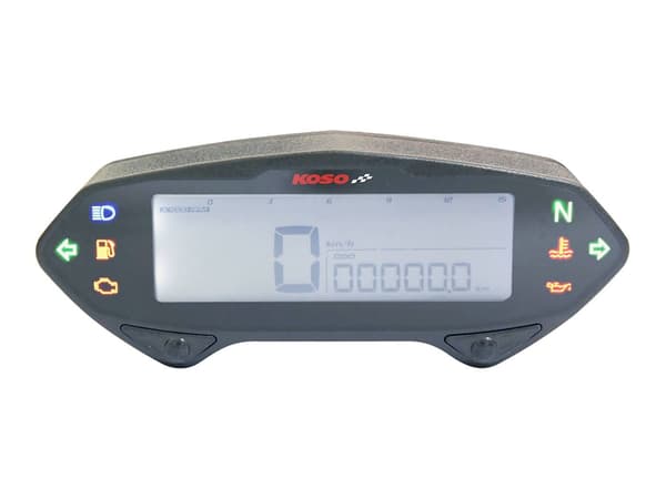 KOSO DB-01RN Universal Motorcykel Speedometer, Sort, Vandtæt, Elektrisk