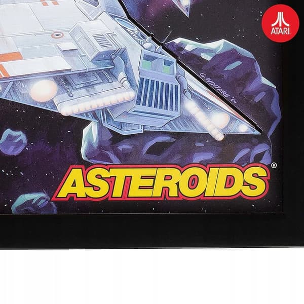 Väggdekoration Atari 3D Väggkonst Asteroider retro 25x2,2x33,8cm