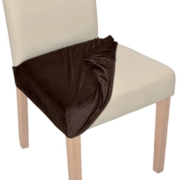 stolsätesöverdrag i hög velour TESS brun