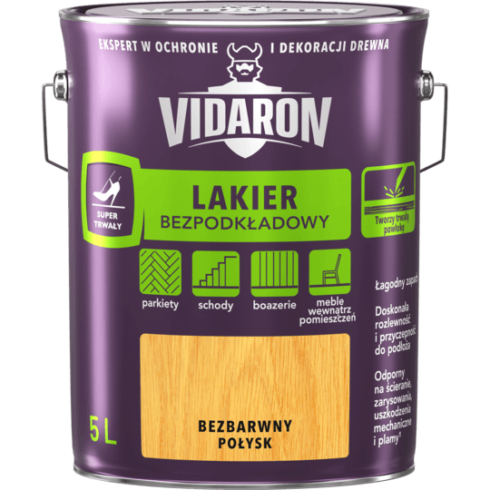 VIDARON SUPERHÅLLBAR GRONDFRIA LACK KLARGLASS 5L