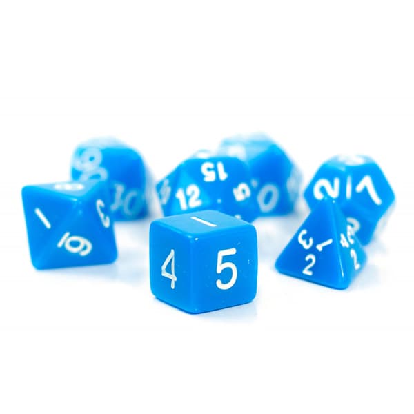 RPG-noppaa, sininen, 7 nopan setti