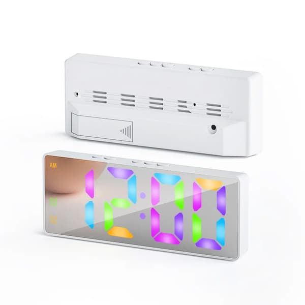 Digital RGB LED vækkeur - DAC8 - Hvid