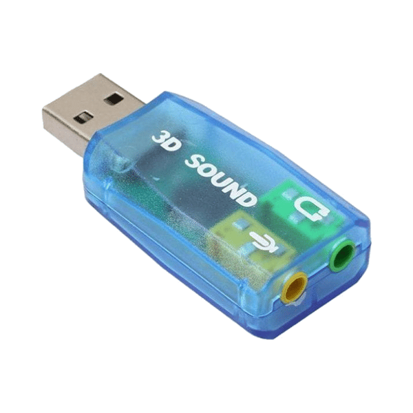 USB lydkort med 2 x 3,5 mm jack til hovedtelefoner