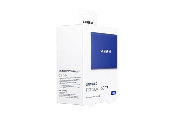 Samsung SSD T7 kannettava 2TB sininen ulkoinen kovalevy