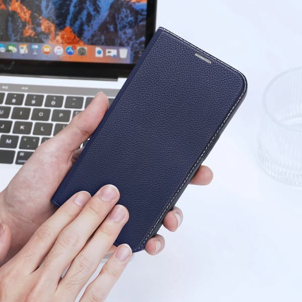 Dux Ducis Skin X2 cover til iPhone 14 Plus med magnetisk klap blå