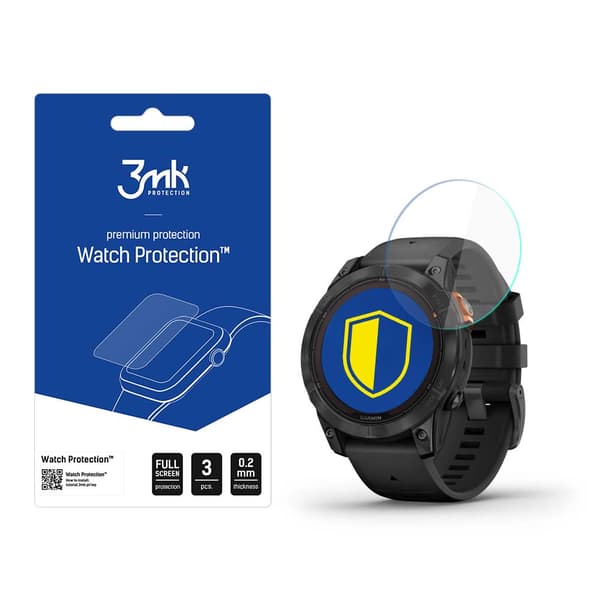 Garmin Fenix 7 Pro Solar - 3mk kellonsuoja taipuisa lasi