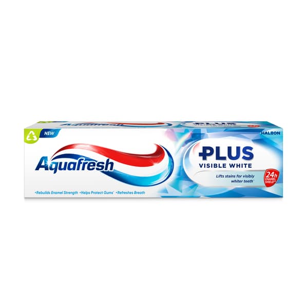 010360 AQUAFRESH PLUS NÄKYVÄ VALKOINEN 75ML