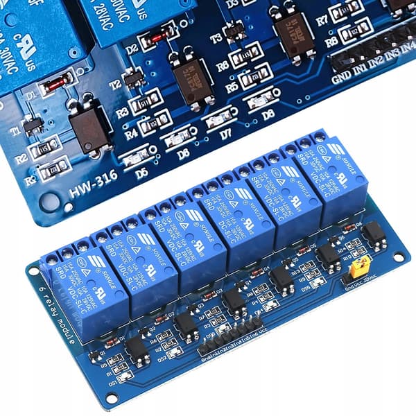 Rosfix 6-kanals 24v Arduino relæmodul