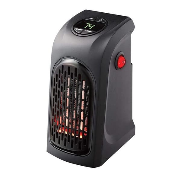 Mini elektrisk keramisk badeværelsesvarmer, LCD-varmer, 400W
