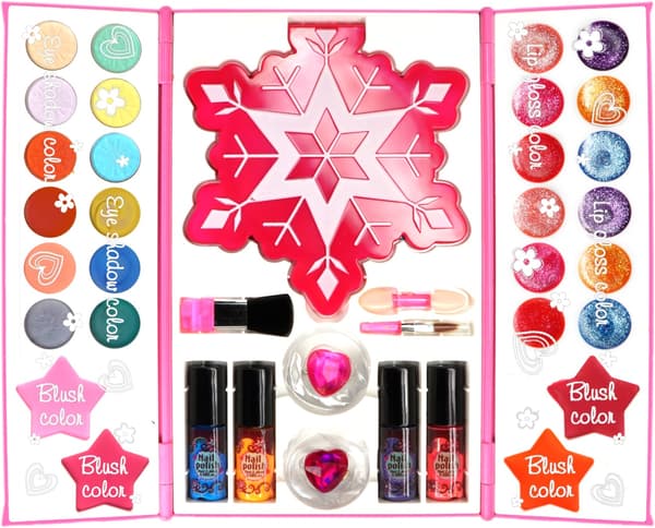Kosmetiksæt til børn, etui, negle, makeup, makeup-tilbehør