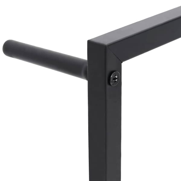 vidaXL Pyyheteline musta 60x10x116 cm teräs