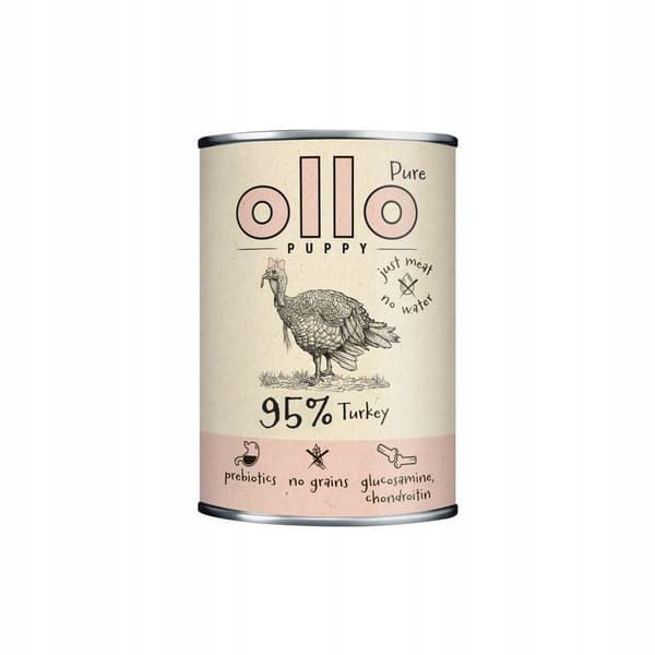 Våtfoder för valpar OLLO Puppy Pure Turkey 6 x 850 g