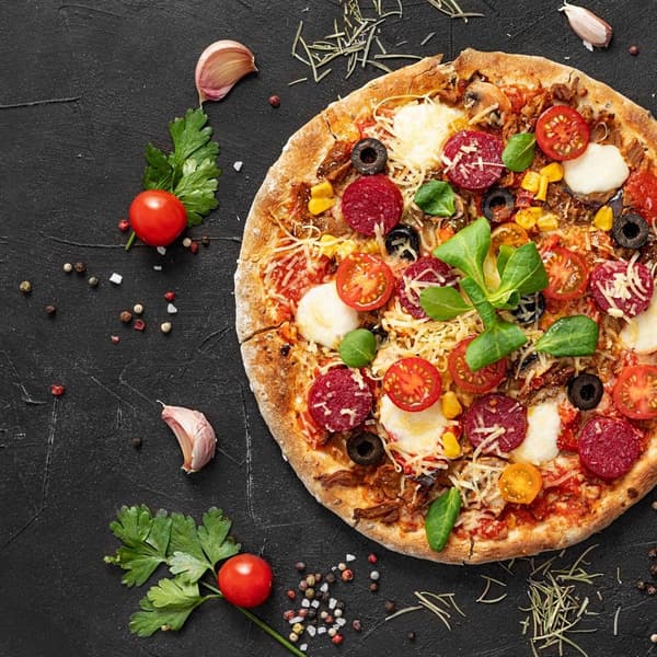 Ildfast pizzasten med stativ og kniv 3 stk.