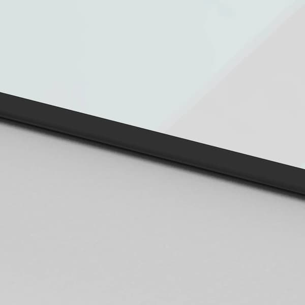 vidaXL skydedør, sort, 76x205 cm, hærdet glas, aluminium