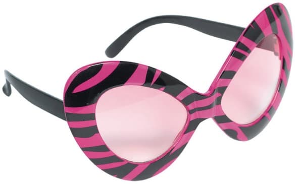Shade Diva Briller Pink Sorte Striber 1 stk.