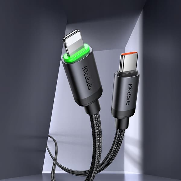 MCDODO Laddkabel USB-C Blixtsnabb Laddning för iPhone 3M LED