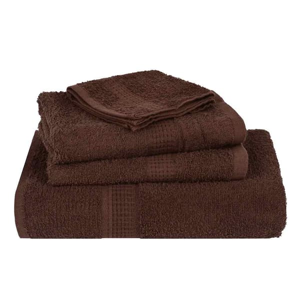 vidaXL Pyyhkeet, 4 kpl, Ruskea, 30x30 cm, 100 % Puuvillaa