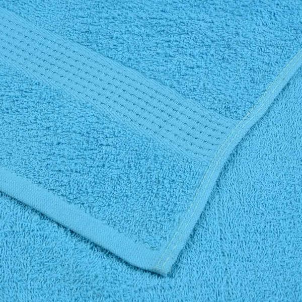 vidaXL Handdukar, 4 st, Turkos, 100x200 cm, 100% bomull