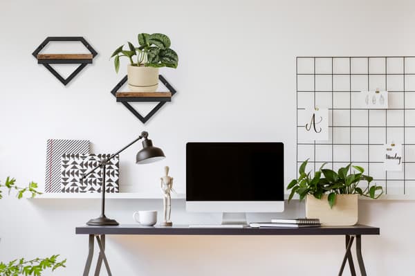 Sort metal vægblomsterstander Doron Rustik loft