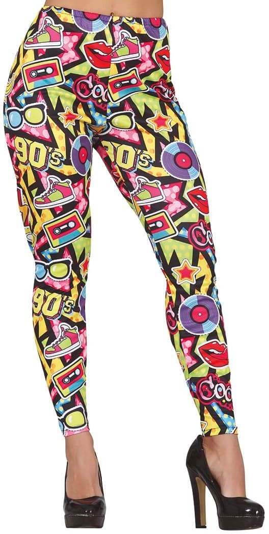 Legginsit Värikkäät Musikaalit Disco 90s M