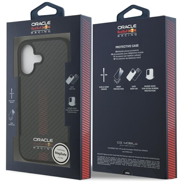 Red Bull Kevlar Powerbar MagSafe-etui til iPhone 17, sort
