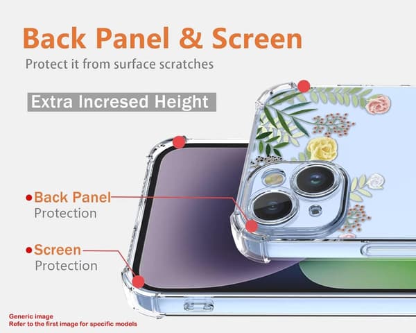 ETUI TIL SAMSUNG GALAXY A04 TRANSPARENT KAT FARVERIGE BLOMSTER SØD