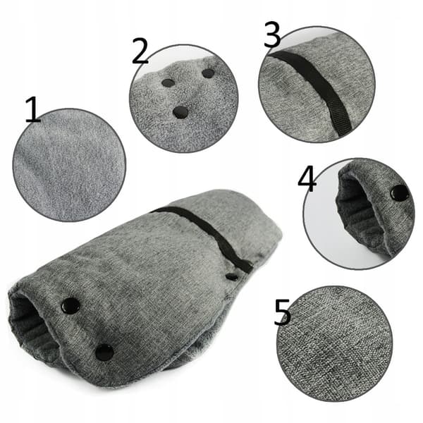 Barnvagnsfodral, handmuff för pulka, isolerad, vinterfleece