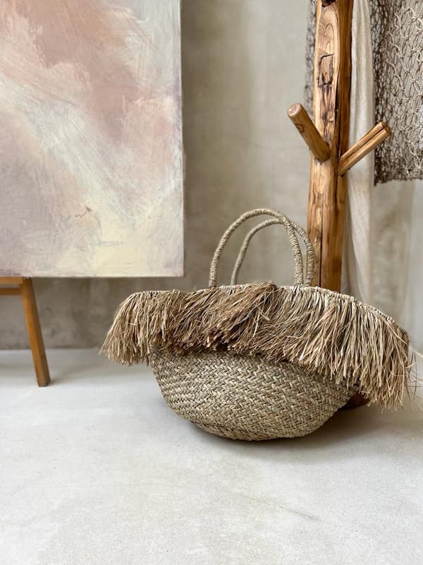 Raffia-korilaukku
