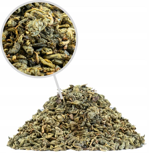 Grøn te GUNPOWDER 1 kg - Rullede blade, Stærk aroma