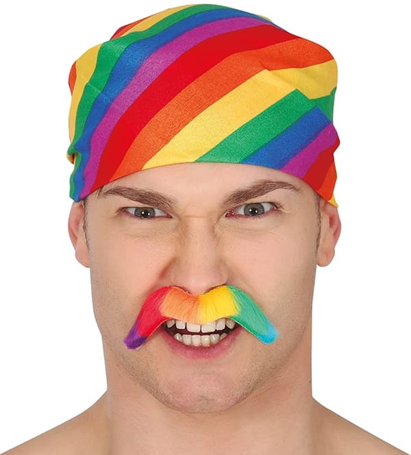 Regnbågsbandana huvudduk 1 st.