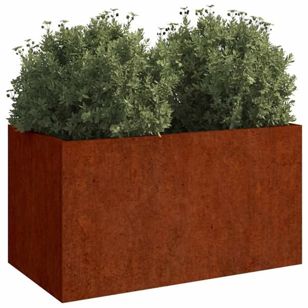 vidaXL Blomkruka, 62x40x39 cm, cortenstål
