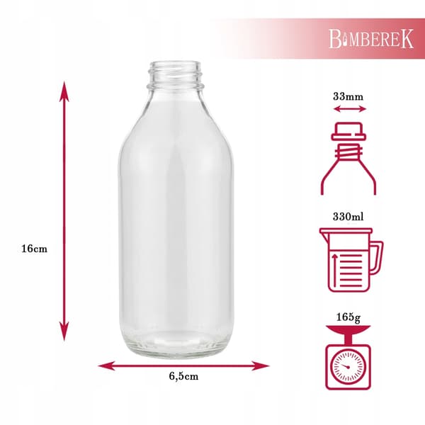 10 kpl mehupulloja SOCZEK siirappi 330ml pullo lasisäiliö keittiöön