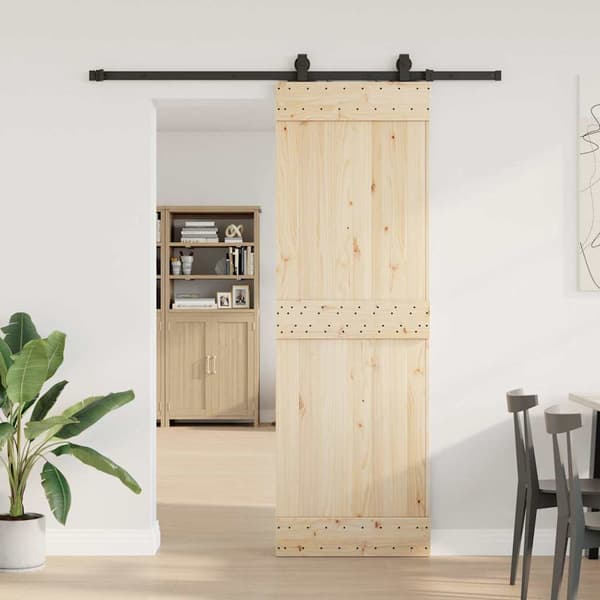 vidaXL Skjutdörrsinstallationssystem 183 cm stål svart