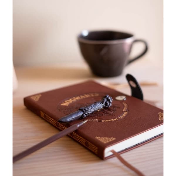 Harry Potter - A5 notesbog / notesbog med tryllestavformet kuglepen