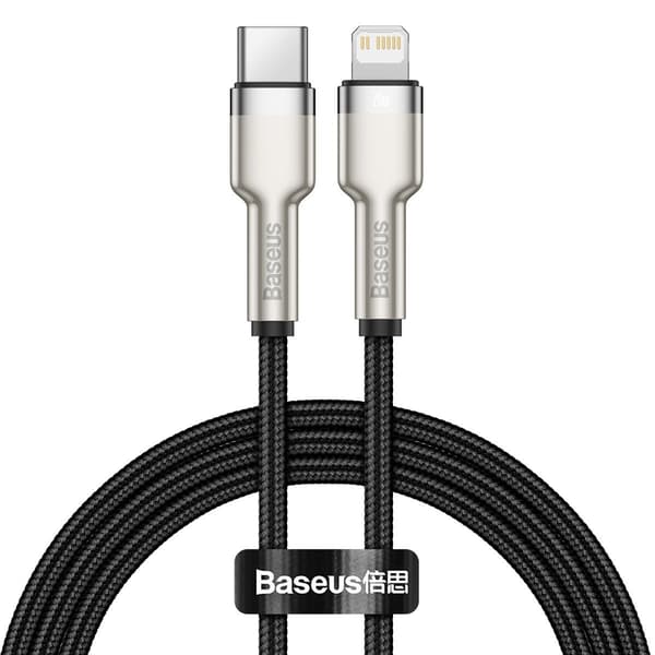 Baseus Cafule USB-C till Lightning-kabel, PD, 20W, 1m (Svart)