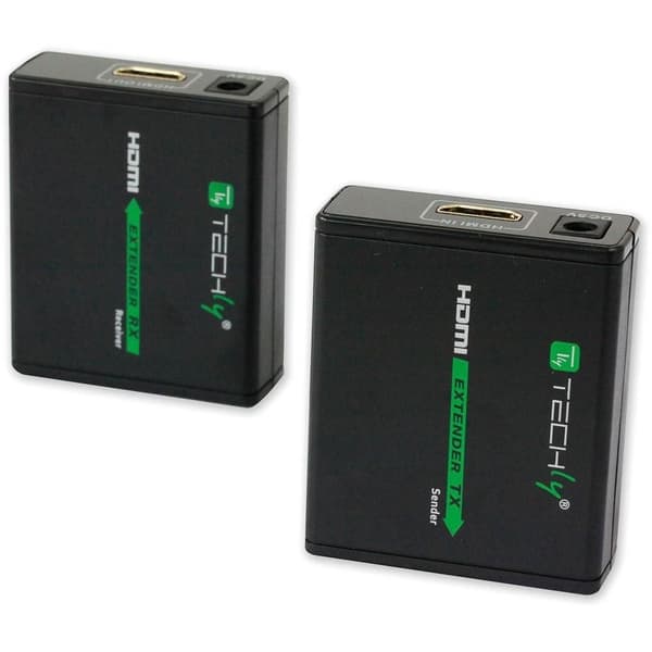 TECHly HD 3D HDMI-forlænger via RJ45, op til 60 m, sort