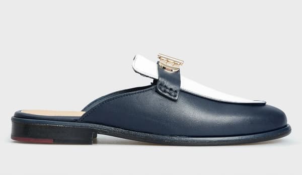 TOMMY HILFIGER DAM SLIP-ON LÄDER ELEGANTA FLIP-FLOPS 39 TNA
