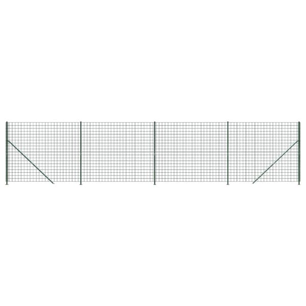 vidaXL nethegn med stolpefødder, grøn, 2,2x10 m