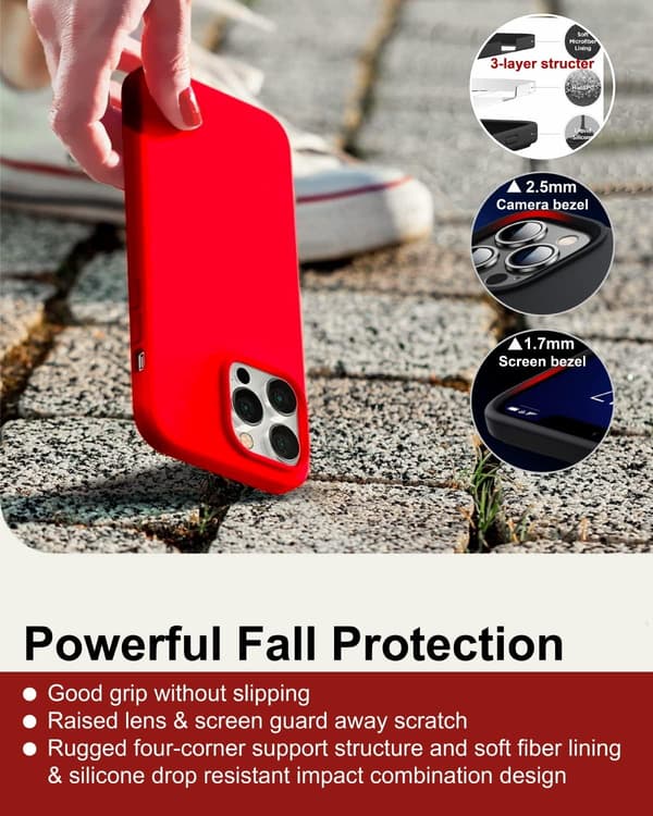 APPLE IPHONE 14 PRO MAX SILIKONIKUORI PUNAINEN