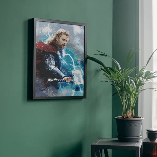 Målning med siffror Thor i stormen Marvel 40x50 cm
