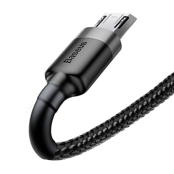Baseus Cafule USB-Micro USB -kaapeli 1.5A 2m (Harmaa-Musta)