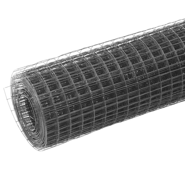 vidaXL stål- og PVC-nethegn 25x0,5 m grå