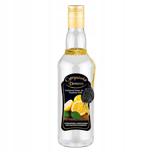 Koristeltu Monopol-pullo 500 ml Kotitekoinen sitruunalikööri