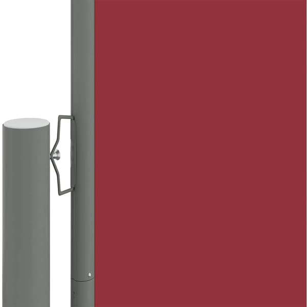vidaXL udtrækkelig sidemarkise rød 220x1000 cm